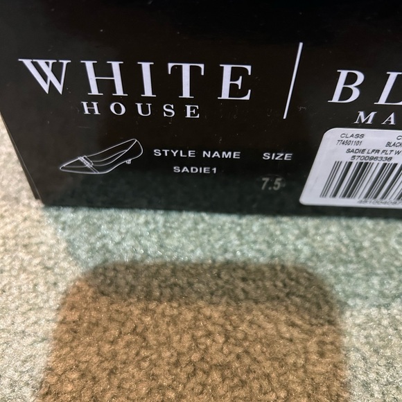 WHITE HOUSE BLACK MARKET Sadie Black And White Heels size 7.5 in Box - Picture 2 of 5